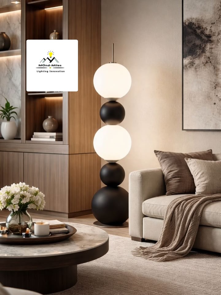 Stacked Orb Floor Lamp